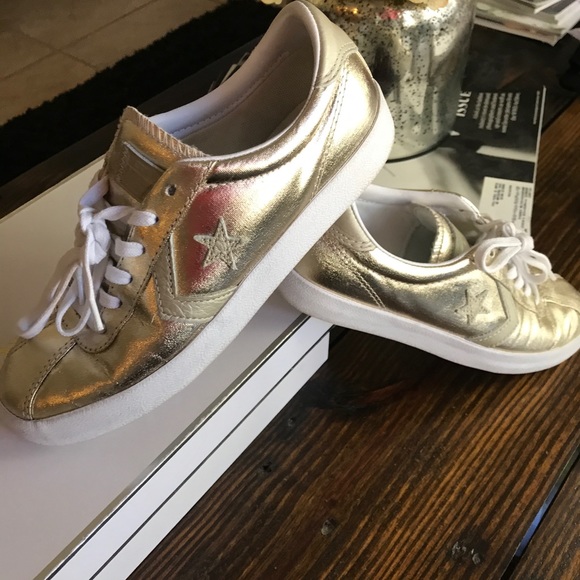 Converse Shoes - Gold converse sneakers casual gold metallic shoes